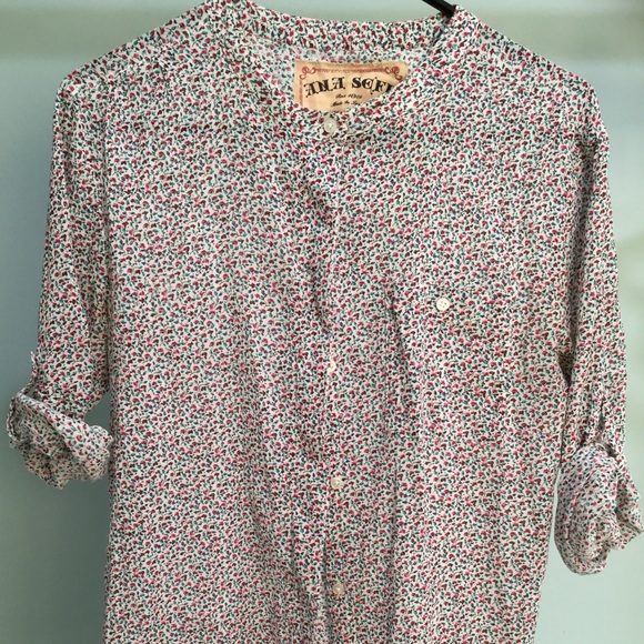 Cotton Button Down Top - Picture 1 of 6